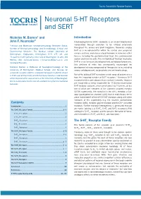 Neuronal 5-HT Receptors and SERT