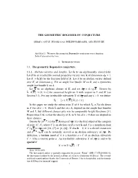 The Geometric Bogomolov Conjecture