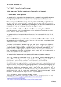 11C. TWT Beaver Position Statement , Item 10. PDF 183 KB