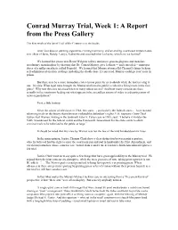 Conrad Murray Trial, Week 1: a Report from the Press Gallery