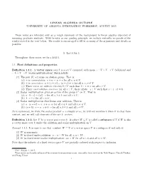 Linear Algebra Notes