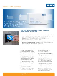 Multi-Technology Cards with MIFARE Classic / MIFARE Desfire