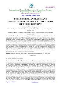 Structural Analysis and Optimization of the Hatched Door of the Submarine