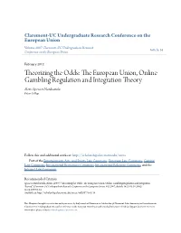 Theorizing the Odds: the European Union, Online Gambling Regulation and Integration Theory
