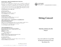 2011-2012 String Concert