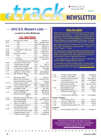 — 2012 US Women's Lists —
