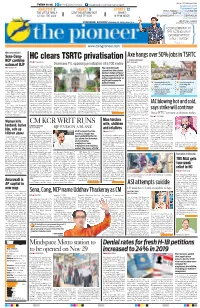 HC Clears TSRTC Privatisation L VENKAT RAM REDDY