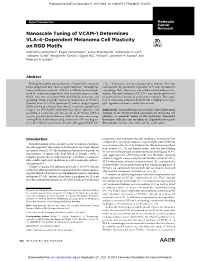 Nanoscale Tuning of VCAM-1 Determines VLA-4–Dependent