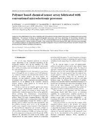 Polymer Based Chemical Sensor Array Fabricated with Conventional Microelectronic Processes