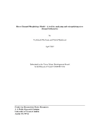 River Channel Morphology Model – a Tool for Analyzing and Extrapolating River Channel Bathymetry
