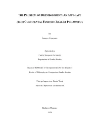 The Problem of Disembodiment: an Approach