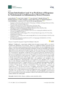 8 As Predictors of Response to Vedolizumab in Inflammatory Bowel