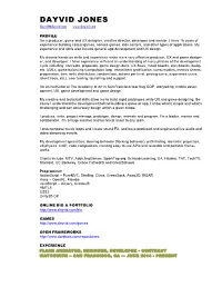 DAYVID JONES Dayvid@Dayvid.Com