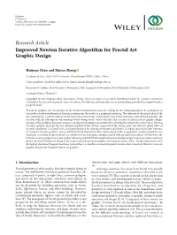 Improved Newton Iterative Algorithm for Fractal Art Graphic Design