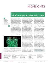 Subab—A Specifically Deadly Toxin