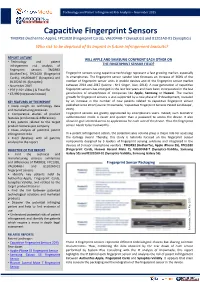 Capacitive Fingerprint Sensors