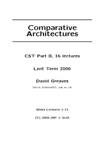 Comparative Architectures
