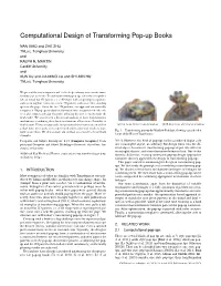 Computational Design of Transforming Pop-Up Books
