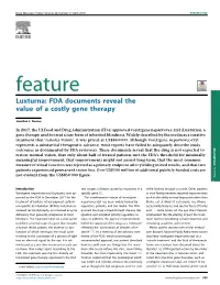 Luxturna: FDA Documents Reveal the Value of a Costly Gene Therapy