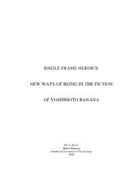 New Ways of Being in the Fiction of Yoshimoto Banana