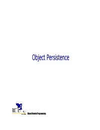 Object Persistence