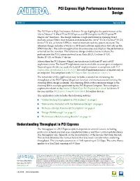 PCI Express High Performance Reference Design