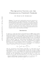 The Quantum Vacuum and the Cosmological Constant Problem