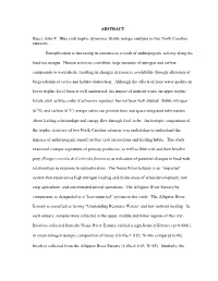 ABSTRACT Bucci, John P. Blue Crab Trophic Dynamics