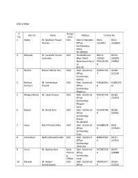 DSO of Bihar S. No. District Name Design Ation Address Contact No. 1