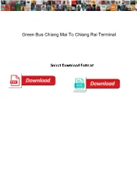 Green Bus Chiang Mai to Chiang Rai Terminal