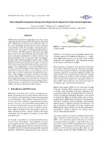 Harvesting Electromagnetic Energy from Hypervelocity Impacts for Solar System Exploration