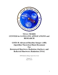 NOAA NESDIS CENTER for SATELLITE APPLICATIONS and RESEARCH