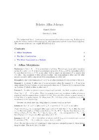 Relative Affine Schemes