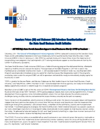 Senators Peters, Stabenow Introduce S.258 to Reauthorize SSBCI