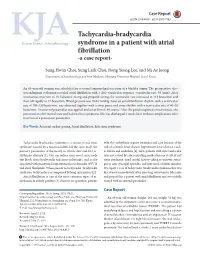 Tachycardia-Bradycardia Syndrome in a Patient with Atrial Fibrillation