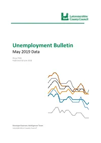 Unemployment Bulletin May 2019 Data