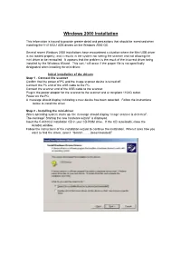 Windows 2000 Installation