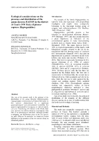 Ecological Considerations on the Presence and Distribution of The