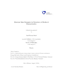 Itinerant Spin Dynamics in Structures of Reduced Dimensionality