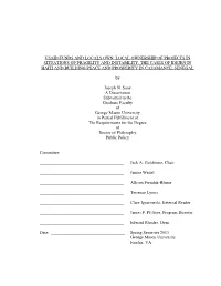 Local Ownership of Projects in Situations of Fragility and Instability