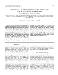 Oscillatory Discharge Across Electrosensory Maps 1257 Changes in EOD Amplitude