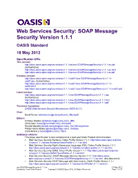 SOAP Message Security Version 1.1.1 OASIS Standard 18 May 2012