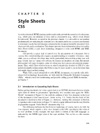 Style Sheets CSS