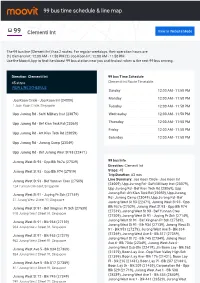 99 Bus Time Schedule & Line Route