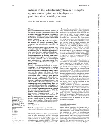Actions of the 5-Hydroxytryptamine 1 Receptor Agonist Sumatriptan
