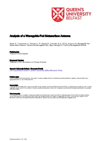 Analysis of a Waveguide-Fed Metasurface Antenna