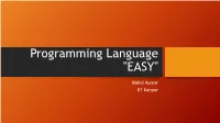 Programming Language 