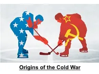 5.4 Origins of the Cold