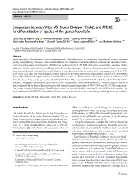 Comparison Between Vitek MS, Bruker Biotyper, Vitek2, and API20E for Differentiation of Species of the Genus Raoultella