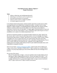 Deep Algebra Projects: Algebra 1/Algebra 2 Polygon Polynomials